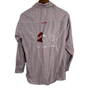 ECKO UNLTD Embroidered Front Back‎ Hit Men's Size Camp Shirt Button Up Large